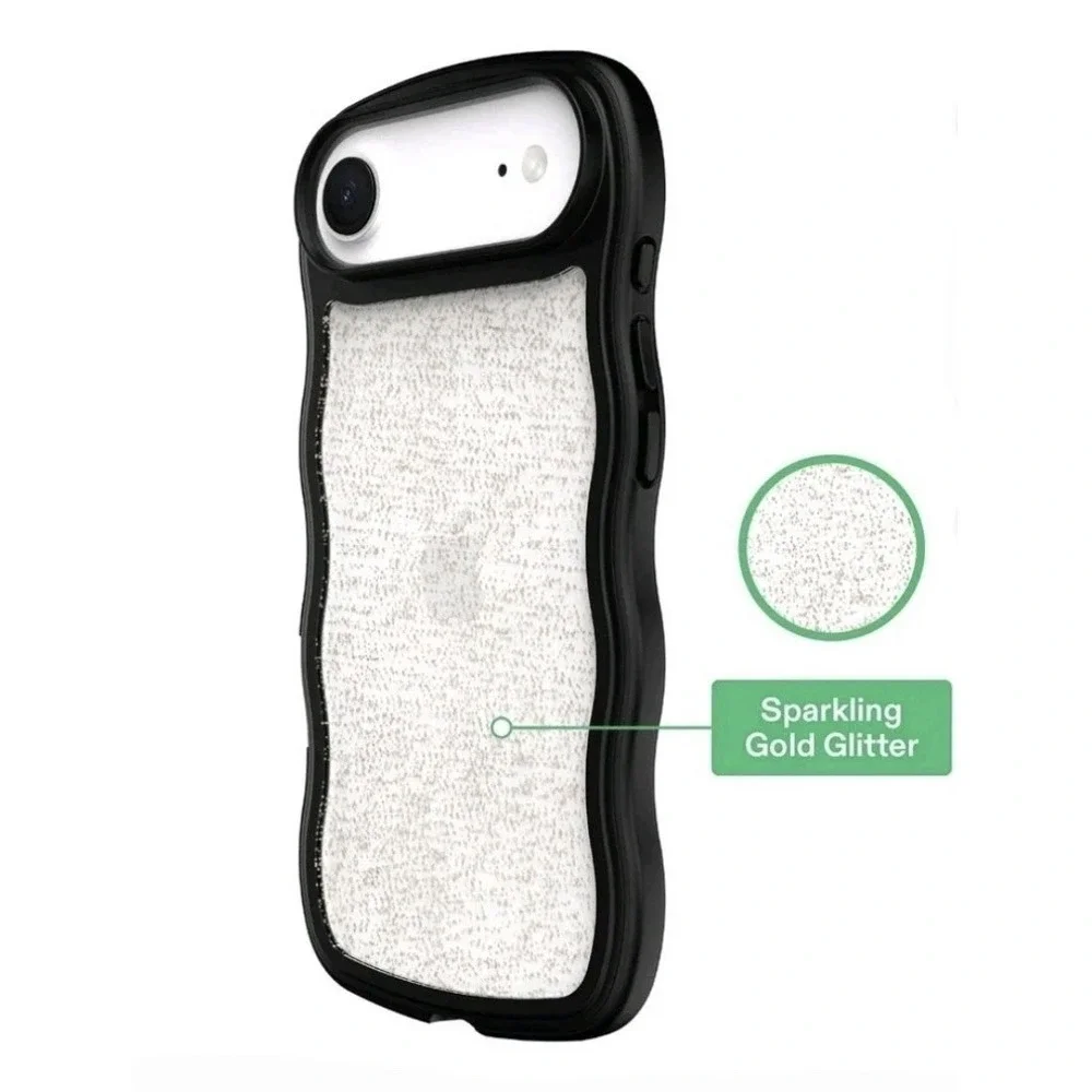 ONN Wavy Grip Glitter Phone Case for iPhone Air 2025 6.6